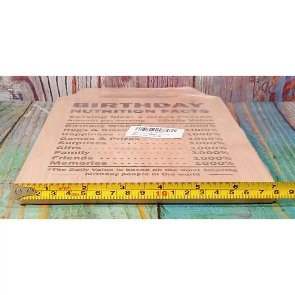 Bamboo Birthday Nutrition Facts Cutting Board‎